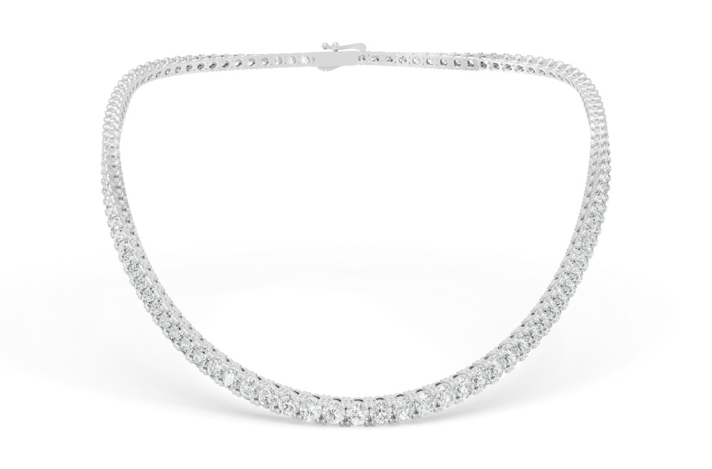 19.11 CTW 14K White Gold Diamond Tennis Necklace